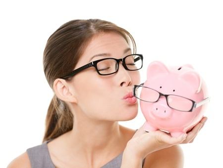 woman with piggy bank