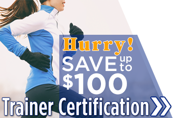 Save up to $100 on personal trainer certification