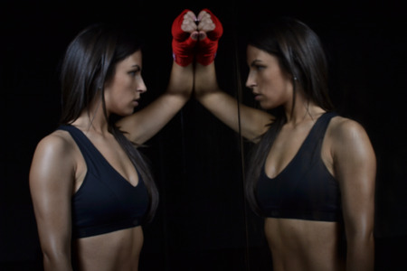 Mirror Exercise for Stroke Rehabilitation and Fitness 2 boxing woman