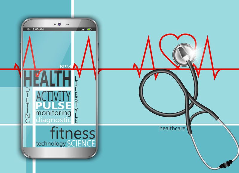 smart phone and stethoscope