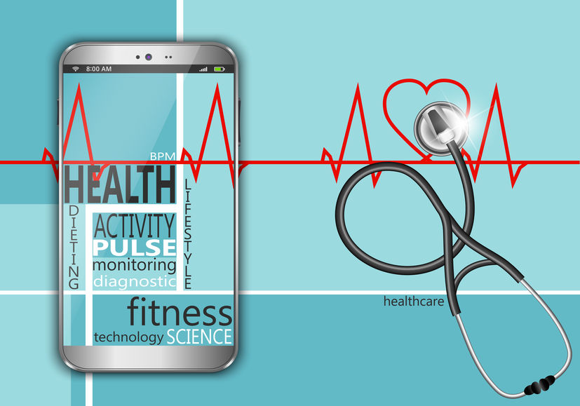 smart phone and stethoscope