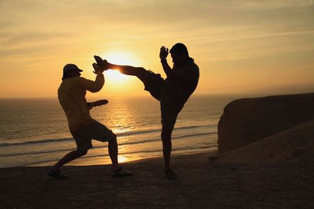 Clients and Combat Training - Presenting Krav Maga 2 beach