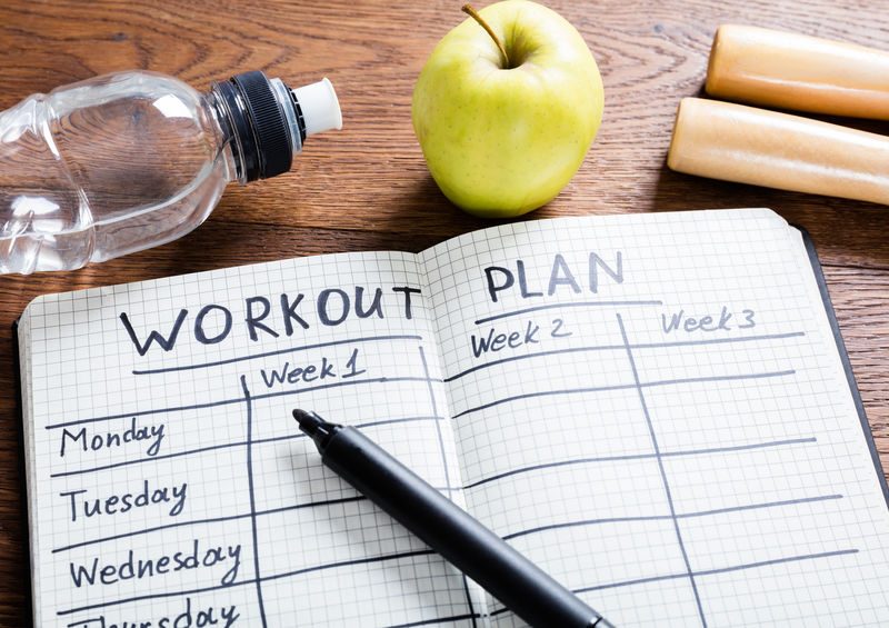 Workout Plan In Notebook