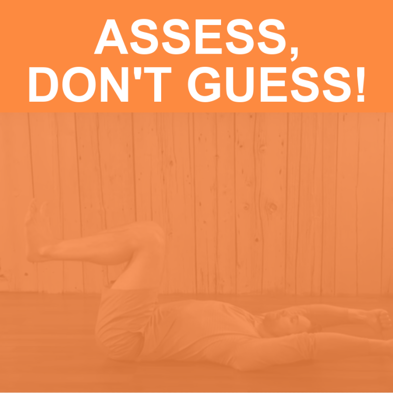 ASSESS DON'T GUESS