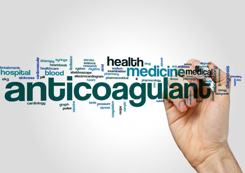 Anticoagulant Word Cloud Concept On Grey Background