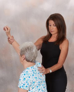 Carol Michaels with a client