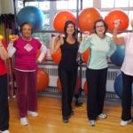 Carol Michaels in her fitness class