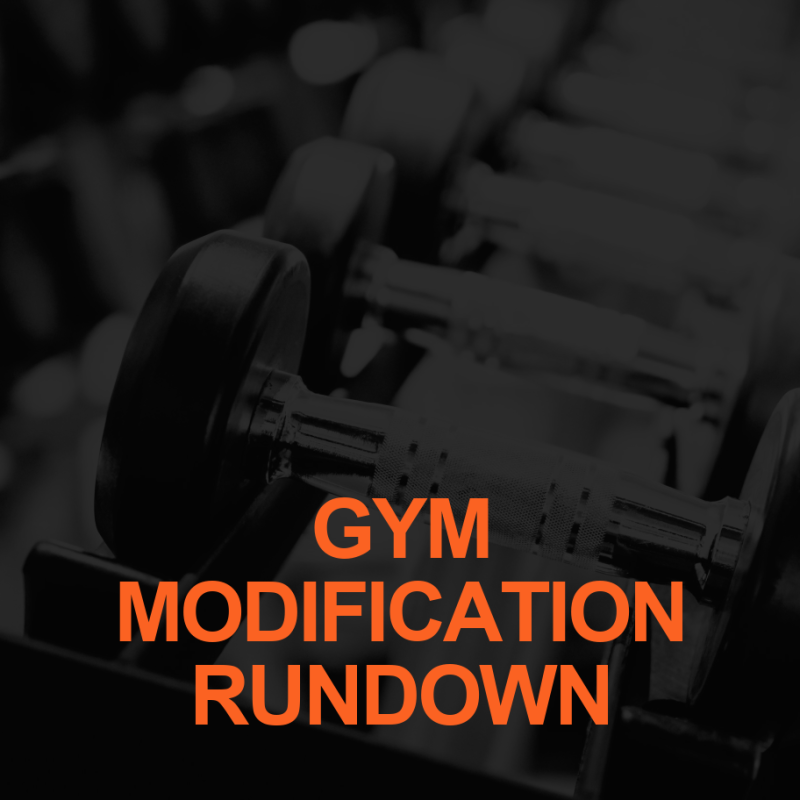 Post-Pandemic Gym Modification Rundown 2 GYM MOD