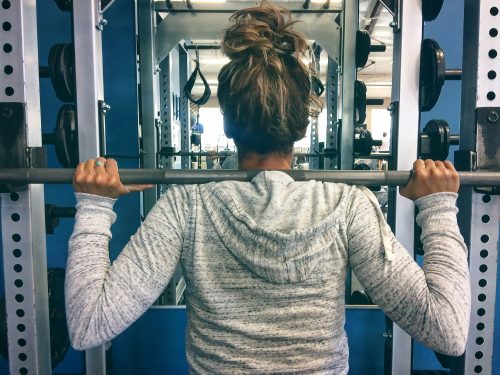 girl with barbell