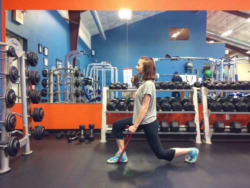 Instructions for Resistance Band Lunge 2 lunge