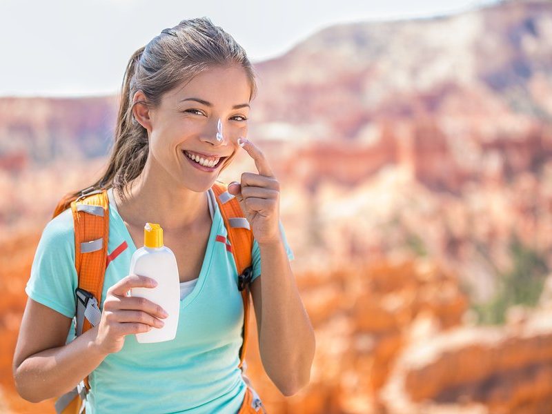 Hiker sunscreen