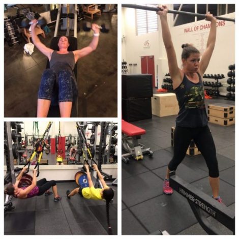 women strength training