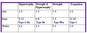 Periodization Table