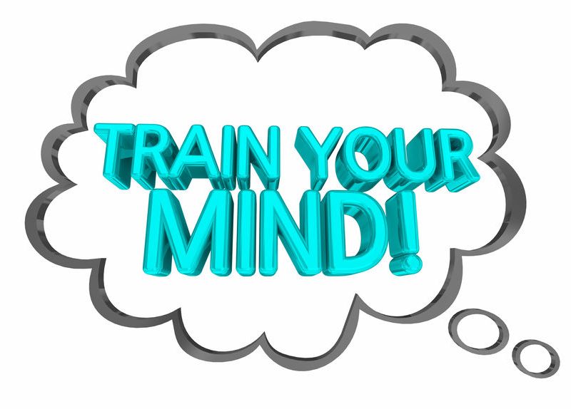 Psychological Skills Training for Personal Trainers 2 Train Your Mind Thought Cloud Mental Exercise 3d Illustration